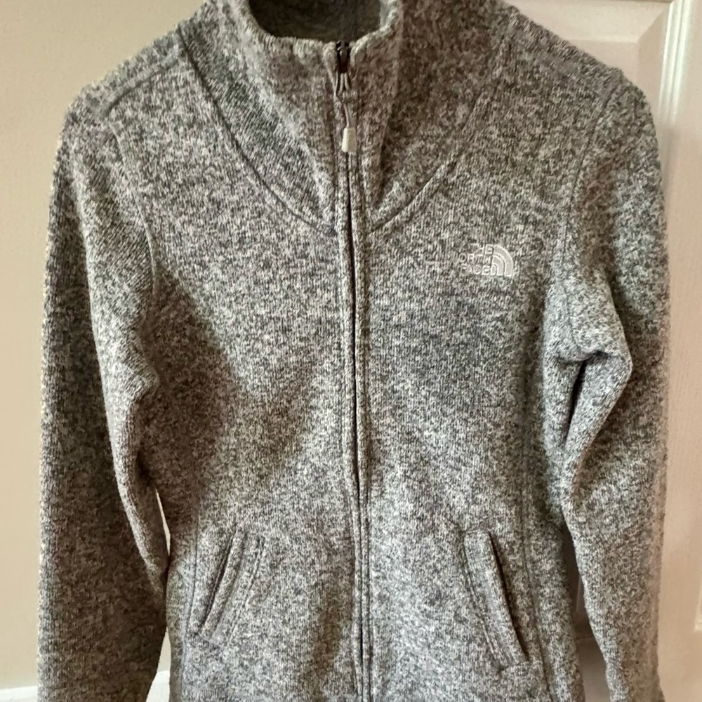 The North Face Heathered Gray Zip-Up Jacket